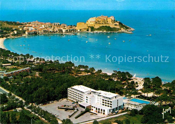 Calvi Vue generale de la Pinede et de la Plage vers la Citadelle vue aerienne