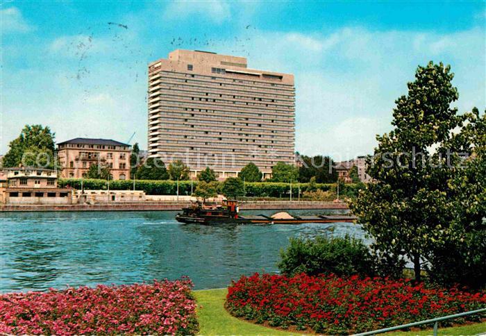 Frankfurt Main Partie am Main Hotel Frankfurt Intercontinental Frachtkahn