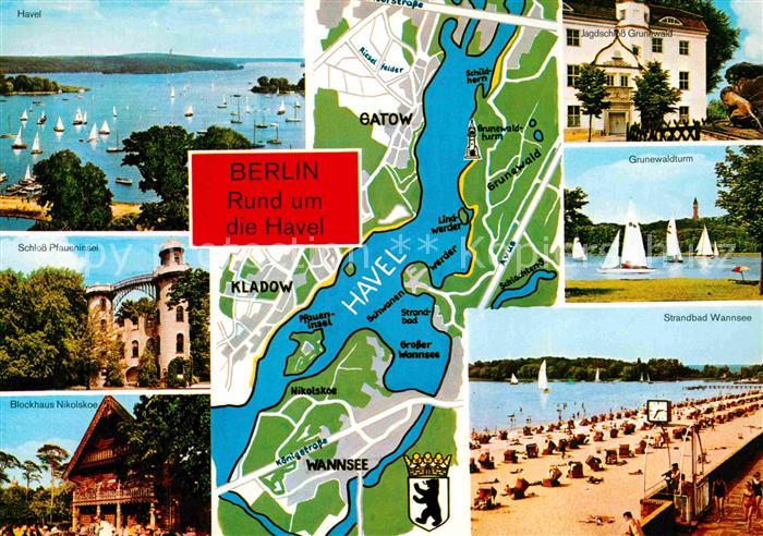 BERLIN  CITY Rund um die Havel Schloss Pfaueninsel Blockhaus Nikolskoe Jagdschlo