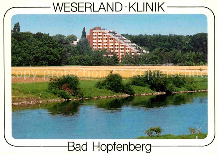 Bad Hopfenberg Weserland Klinik Uferpartie an der Weser Luftkurort