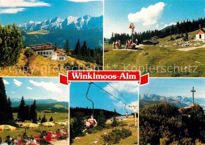Winklmoos Winkelmoos Winklmoos Alm Bergwandern Sessellift Gipfelkreuz Alpenpanor