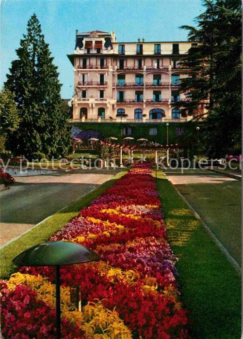 Evian-les-Bains Haute Savoie Grand Hotel du Park Blumenbeet