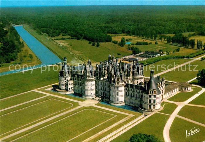 Chambord Blois Chateau XVI siecle et le Cosson vue aerienne Collection Les Merve