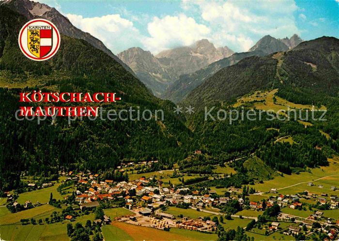 Koetschach-Mauthen Kaernten Heilklimatischer Kurort Alpenpanorama Fliegeraufnahm