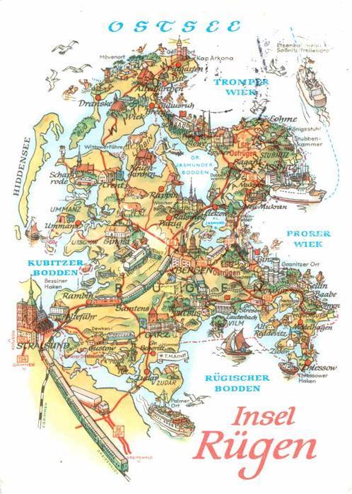 Insel Ruegen Landkarte