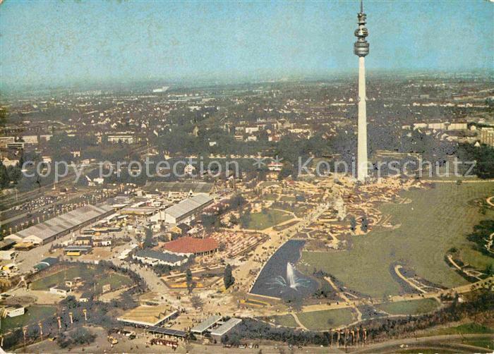 DORTMUND  CITY Bundesgartenschau Fernsehturm Fliegeraufnahme