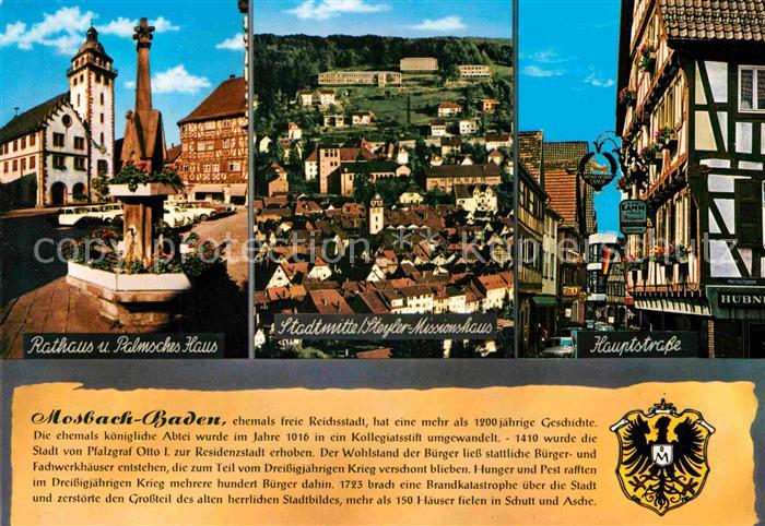 Mosbach Baden Rathaus Palmsches Haus Stadtmitte Steyler Missionshaus Hauptstrass