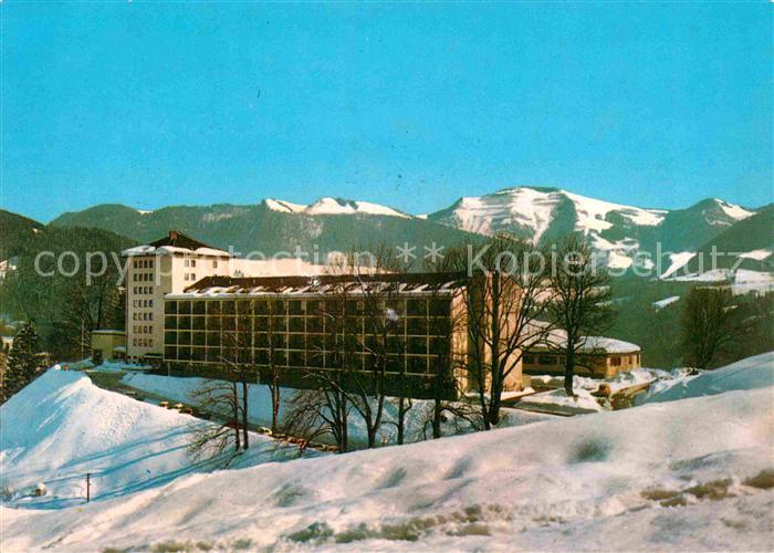 Oberstaufen Oberallgaeu Bayern Schlossbergklinik Winterpanorama Allgaeuer Alpen