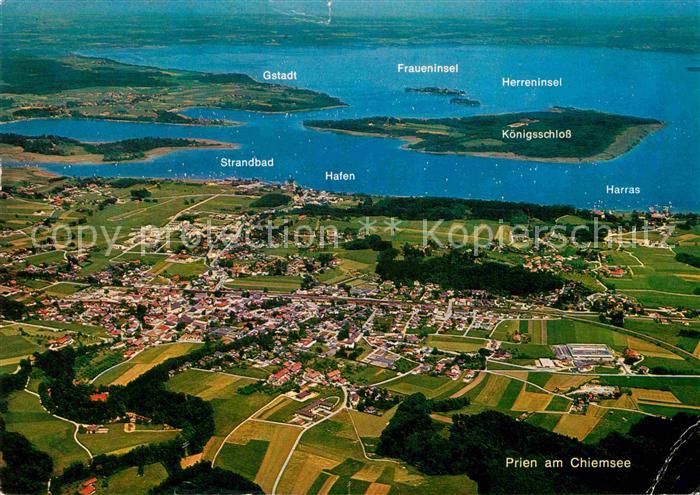 Prien Chiemsee Kneipp Luftkurort Fliegeraufnahme