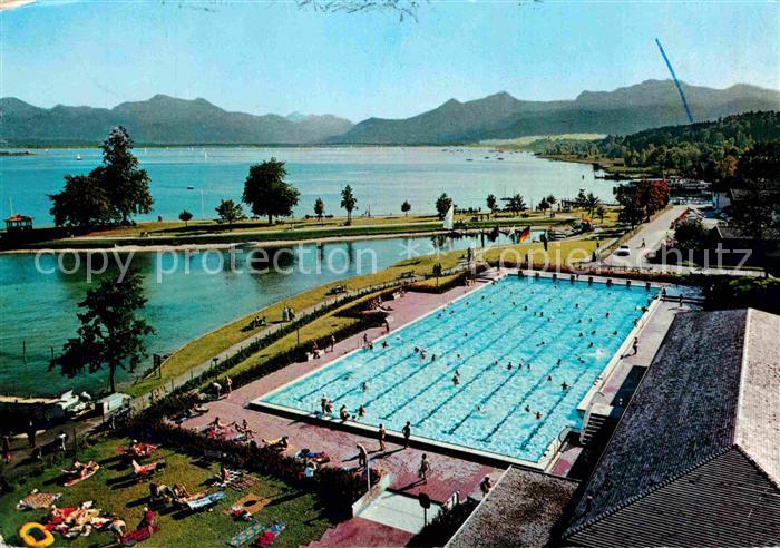 Prien Chiemsee Strandbad Warmbad Alpenpanorama