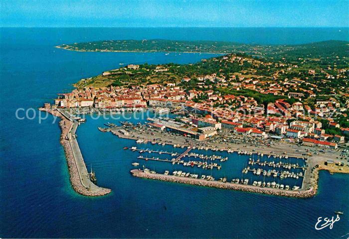 Saint Tropez Var Vue aerienne sur le port Baie des Canoubiers Cap St Pierre Cote