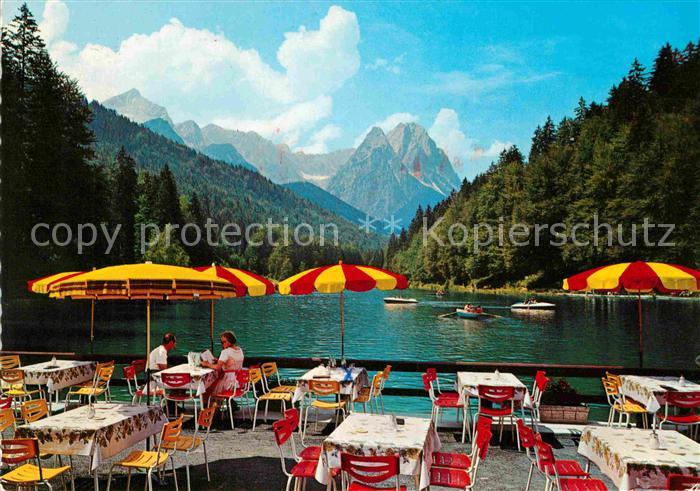 GARMISCH-PARTENKIRCHEN Bayern Cafe Restaurant Riessersee am Fusse des Zugspitzma