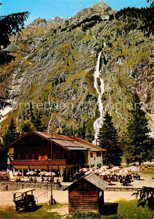 Oberstdorf Berggasthof Oytalhaus Wasserfall Allgaeuer Alpen