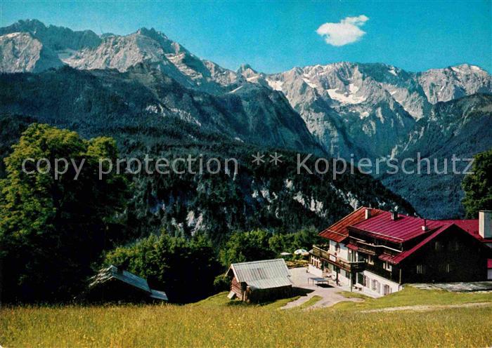 GARMISCH-PARTENKIRCHEN Bayern Berggasthof Eckbauer Alpenpanorama