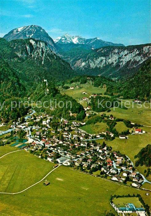 Karlstein Oberbayern Blick zum Ristfeuchthorn und Sonntagshorn Chiemgauer Alpen