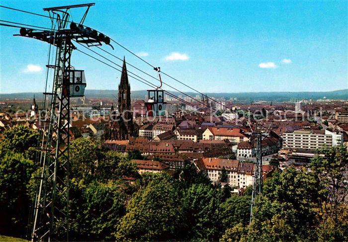 Freiburg Breisgau Schlossbergseilbahn Blick zum Dattler Muenster