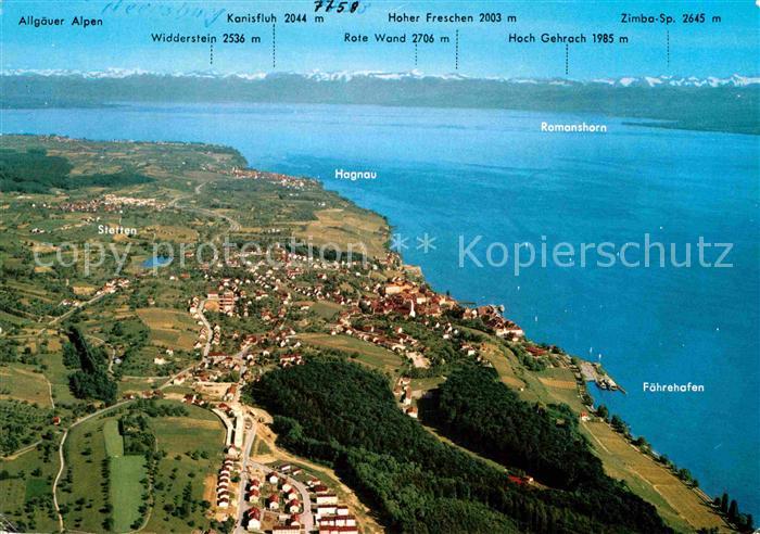 Meersburg Bodensee mit Alpenpanorama Fliegeraufnahme