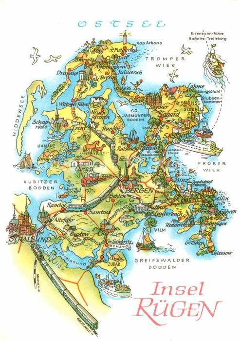 Insel Ruegen Landkarte