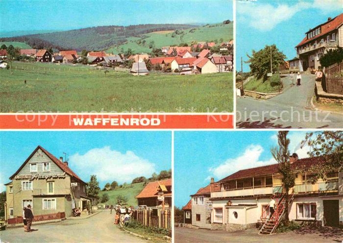 Waffenrod Teilansicht Hauptstrasse HOG Bergfrieden Gaststaette Auegrund Parkcafe
