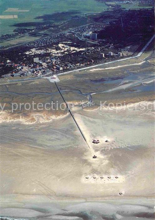 St Peter-Ording Seebruecke Sandbank Kurzentrum Nordseeheilbad Schwefelbad Luftau