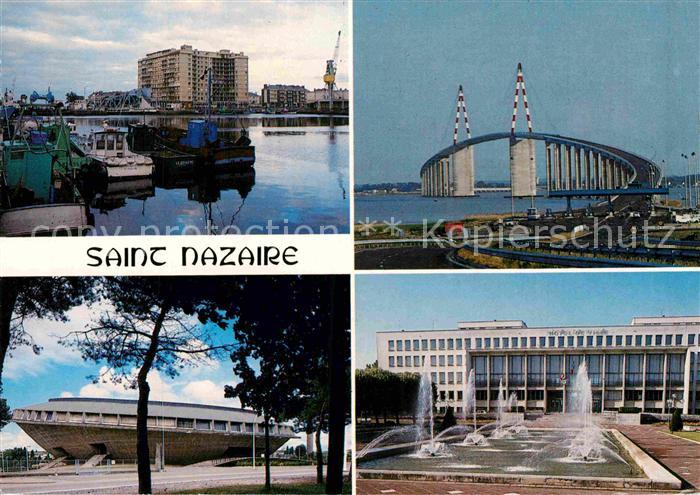 Saint-Nazaire Loire-Atlantique Bassin a flot Pont Soucoupe Mairie La Bretagne en