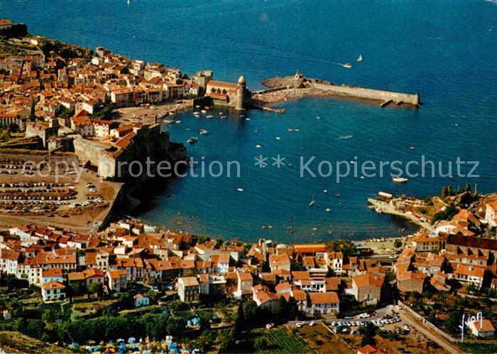 Collioure Le port vue aerienne Collection Couleur