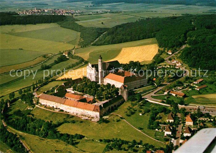 Neresheim Abtei Kirche Kloster Fliegeraufnahme