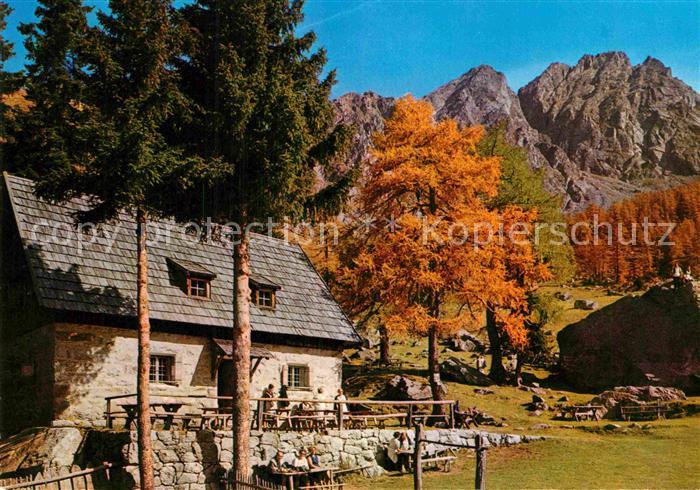 Schenna Meran Ifingerhuette mit Ifinger Herbststimmung Alpen