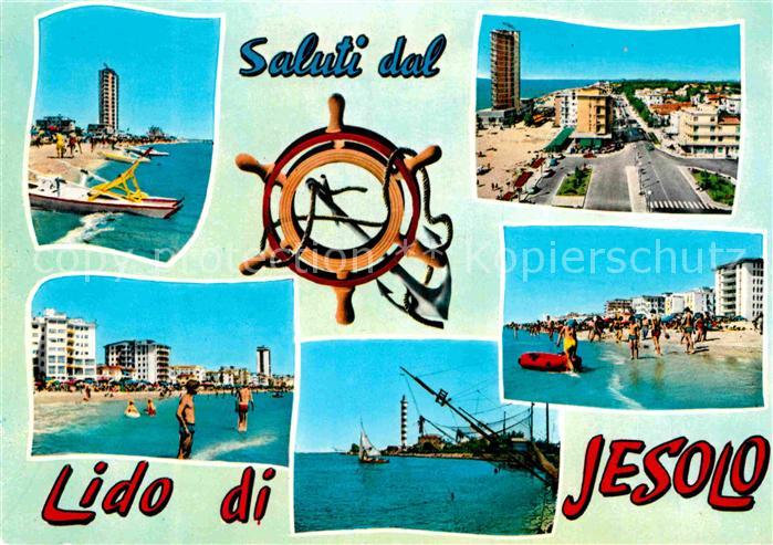 Jesolo Strand Hotels Hochhaus Hafen Leuchtturm Ruder