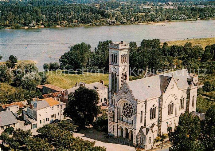 Le Marillais Eglise Notre Dame Chapelle et la Loire vue aerienne