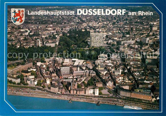 DuessELDORF CITY Landeshauptstadt am Rhein Fliegeraufnahme