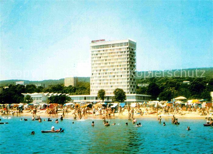 Slatni Pjasazi Hotel International Strand Ansicht vom Meer aus