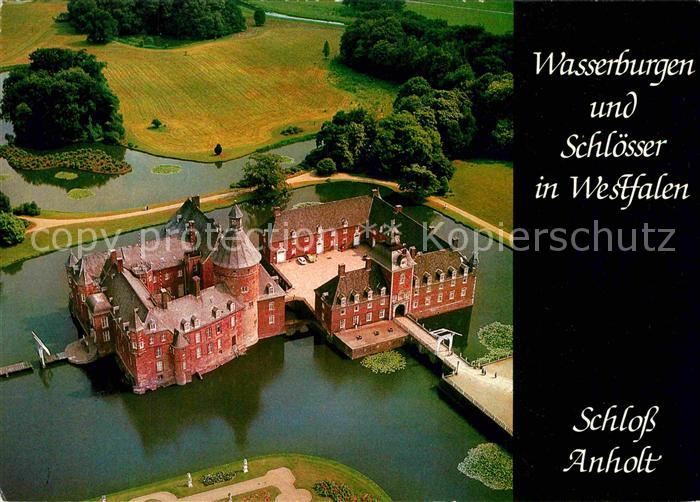 Anholt Schloss Serie Wasserburgen und Schloesser in Westfalen Fliegeraufnahme