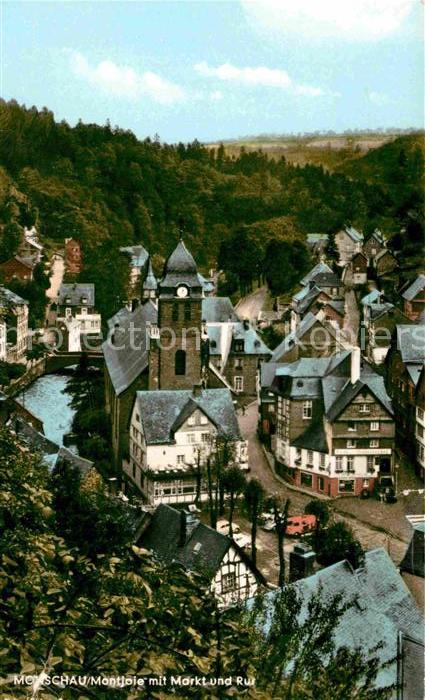 Monschau Montjoie NRW mit Markt und Rur