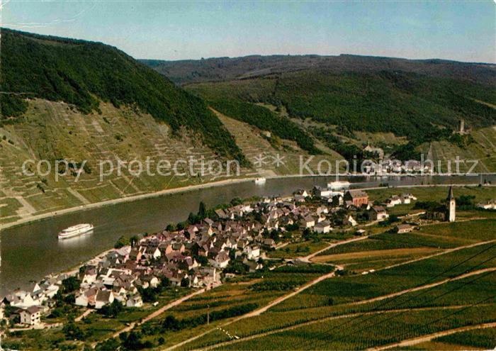 Ellenz mit Beilstein und Burgruine Metternich Fliegeraufnahme