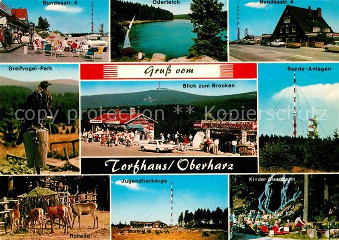 Torfhaus Harz Bundesstrasse 4 Oderteich Greifvogel Park Brockenblick Sendeanlage