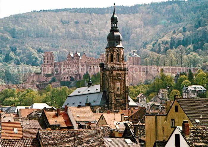 Heidelberg Neckar Heiliggeistkirche und Schloss