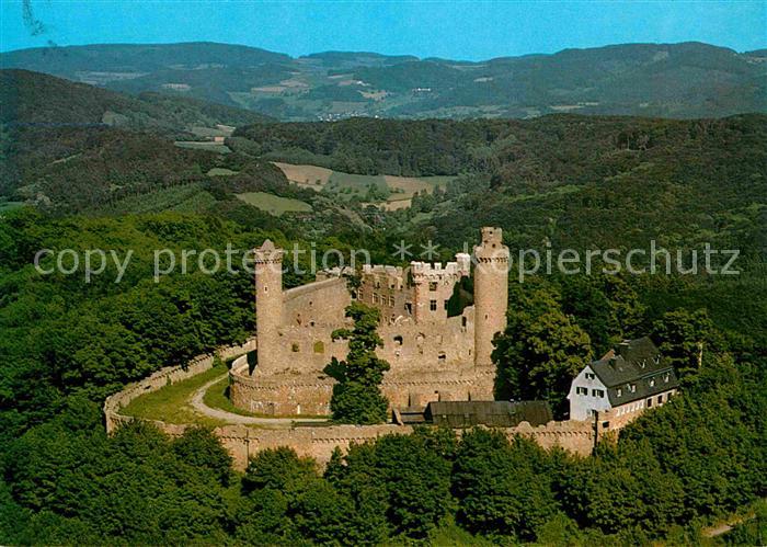 Auerbach Bergstrasse Burgruine Auerbacher Schloss Fliegeraufnahme