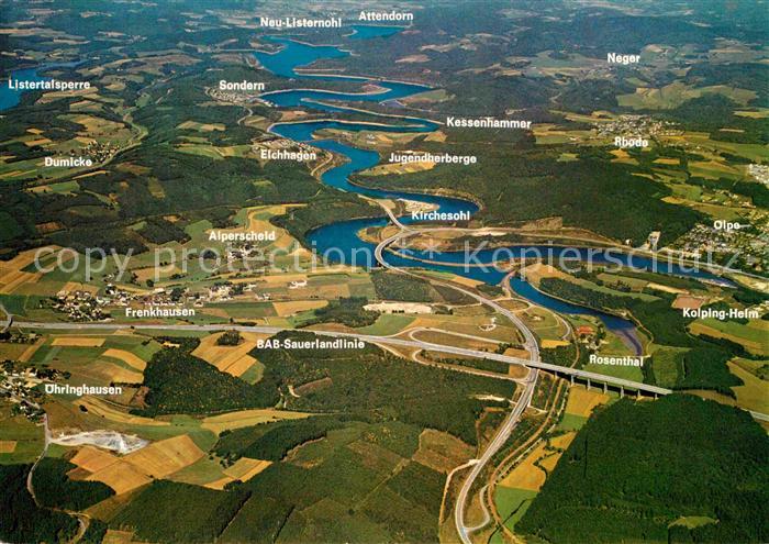 Biggesee und Umgebung Fliegeraufnahme