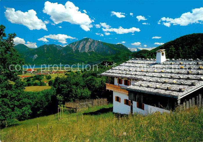 Grossweil Freilichtmuseum Gentleiten mit Kloster Schlehdorf Jochberg und Kochels