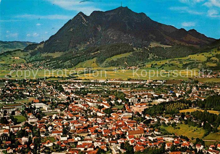 Sonthofen Oberallgaeu Fliegeraufnahme mit Gruenten