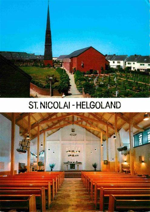 HELGOLAND Insel Schleswig-Holstein St Nicolai Kirche Inneres