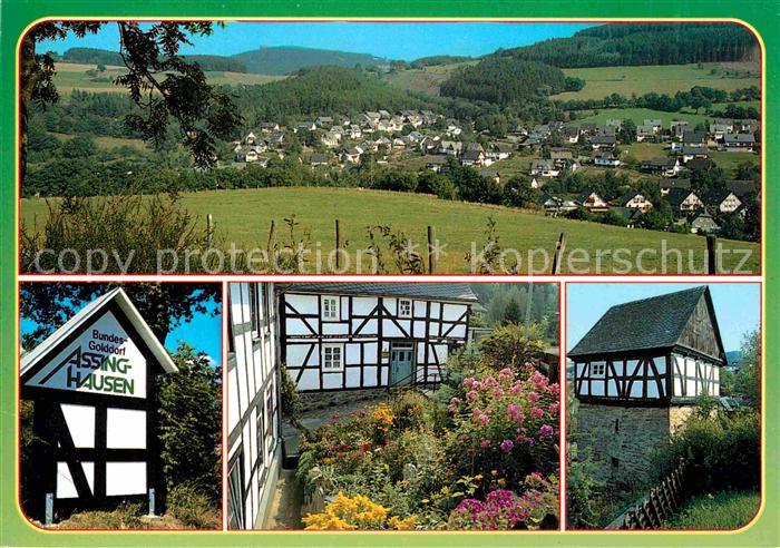 Assinghausen Panorama Fachwerkhaeuser
