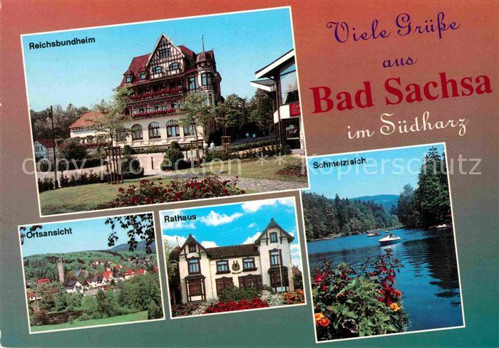 Bad Sachsa Harz Reichsbundheim Ortsansicht Rathaus Schmelzteich