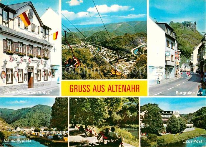 Altenahr Hotel Zum Schwarzen Kreuz Burgruine Are Campingplatz Albufer Gasthaus Z