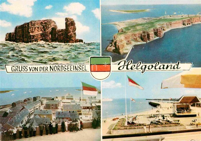 HELGOLAND Insel Schleswig-Holstein Brandung Fliegeraufnahme Promenade Strand