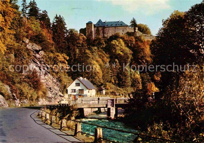 Monschau Montjoie NRW Die Rur mit Burg