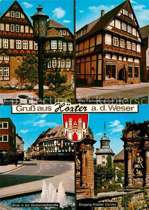 Hoexter Weser Dechanei Altes Fachwerkhaus Westerbachstr Eingang Kloster Corvey