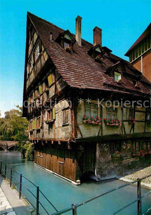Ulm Donau Altes Haus an der Blau