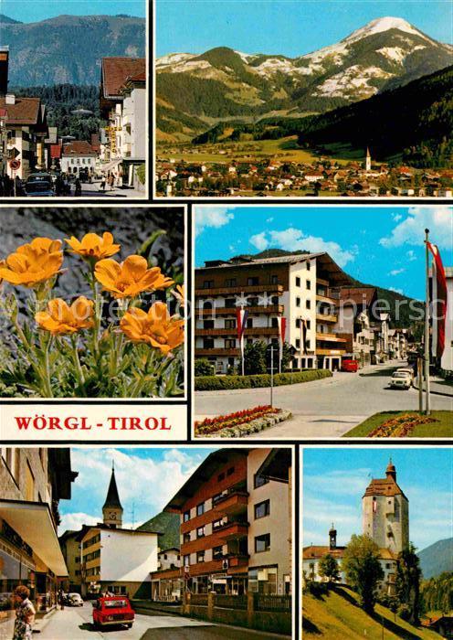 Woergl Tirol Dorfpartie Panorama Strassenpartien Kirche
